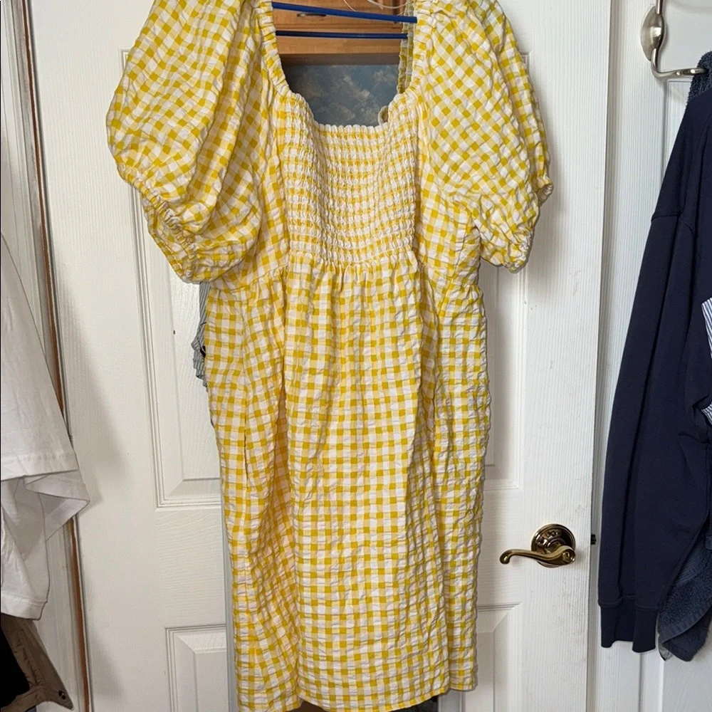 Yellow Gingham Dress - Picture 3 of 3